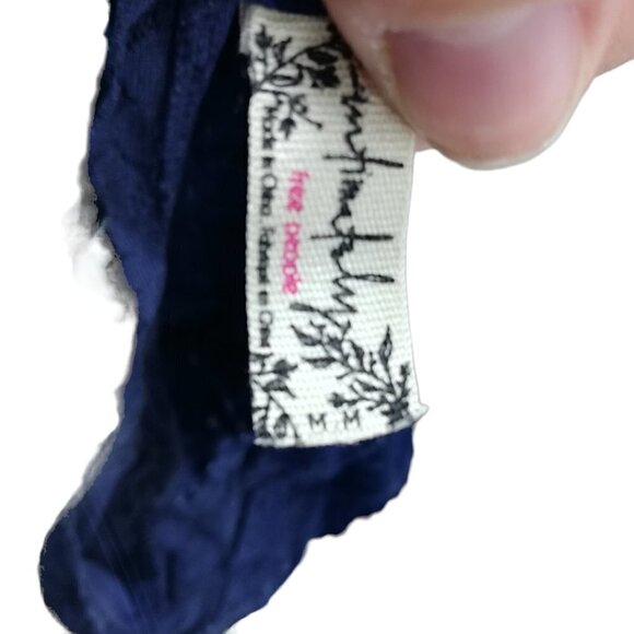 Intimately Free People Blue Gray Lace Bralette Size M Stretch Bra Racerback 2 - Picture 3 of 15